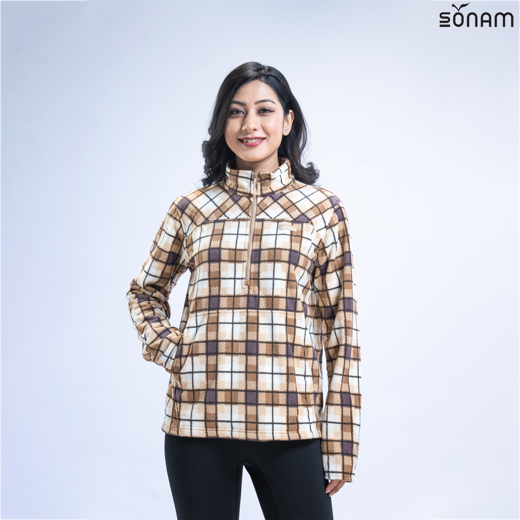 SONAM WANGDAK UNISEX PLAID MICROTOP (FW2023) #2197