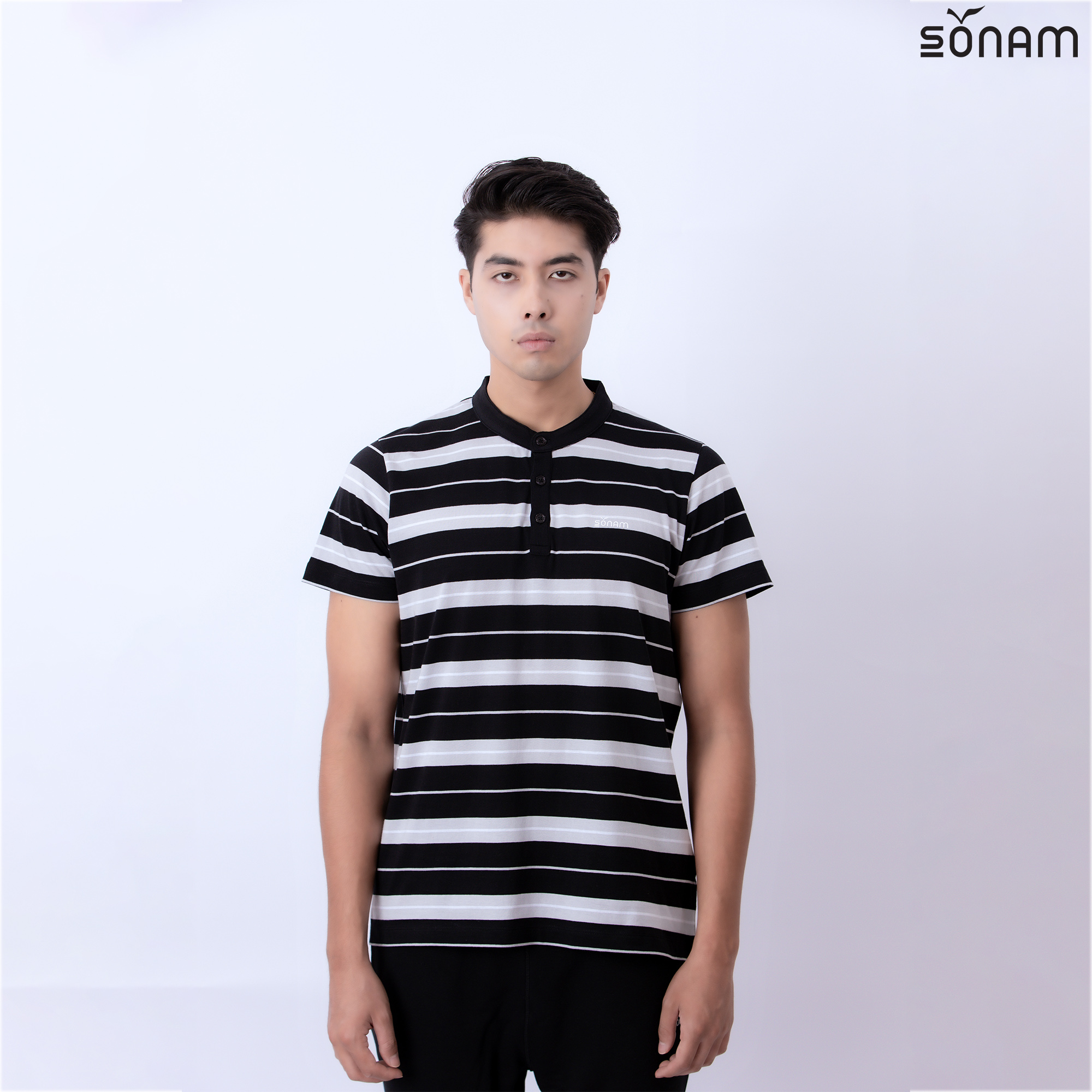 SONAM TAMDIM MEN'S MENDARIAN STRIPE T-SHIRT (SS2024) #2428