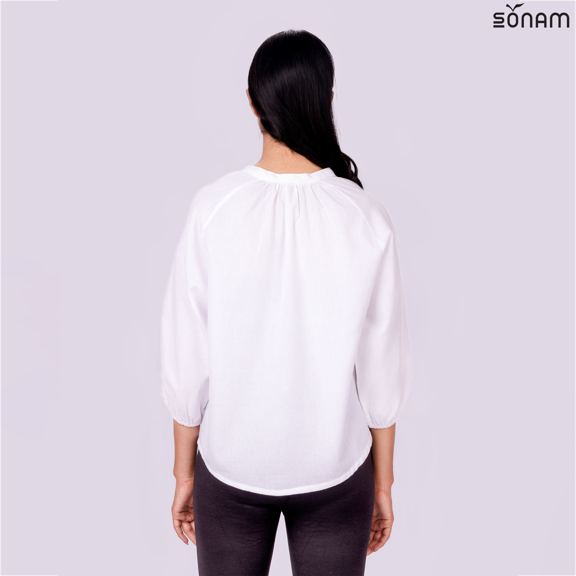 SONAM ZOPA WOMEN'S CHAMBRAY TOP (SS2025) #2570