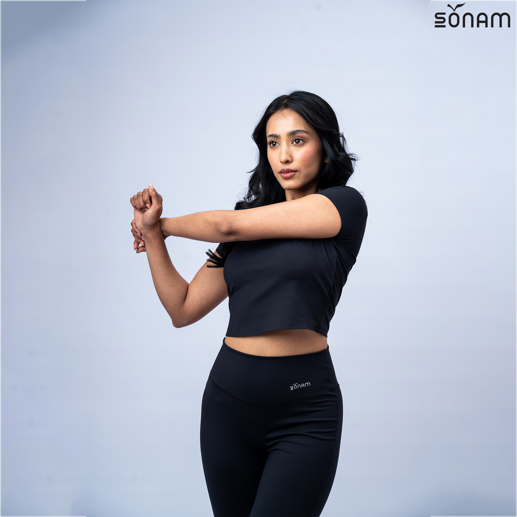 SONAM DEKYI WOMEN'S LULU SPANDEX ACTIVE CROP TOP (SS2026) #2927