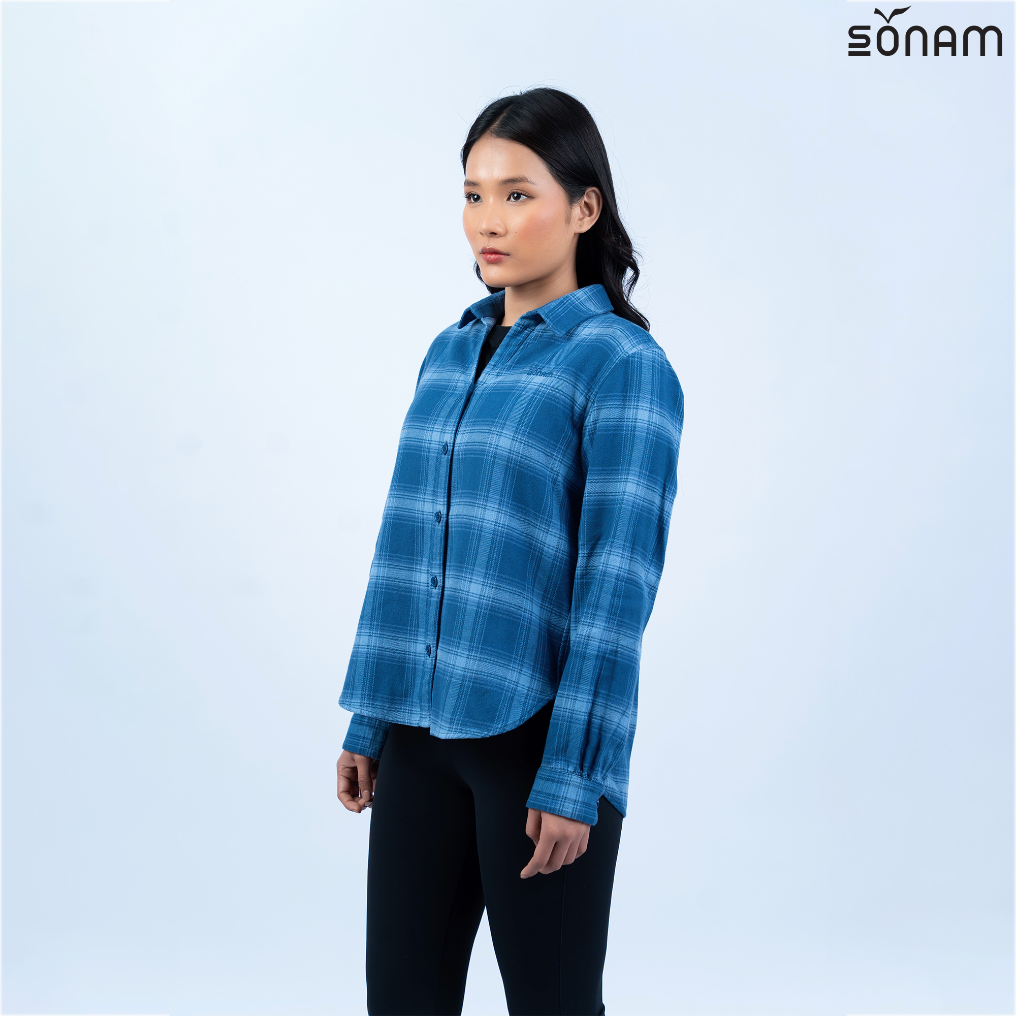 SONAM CARINA WOMEN`S PLAID FLANNEL SHIRT(SS2026) #2832