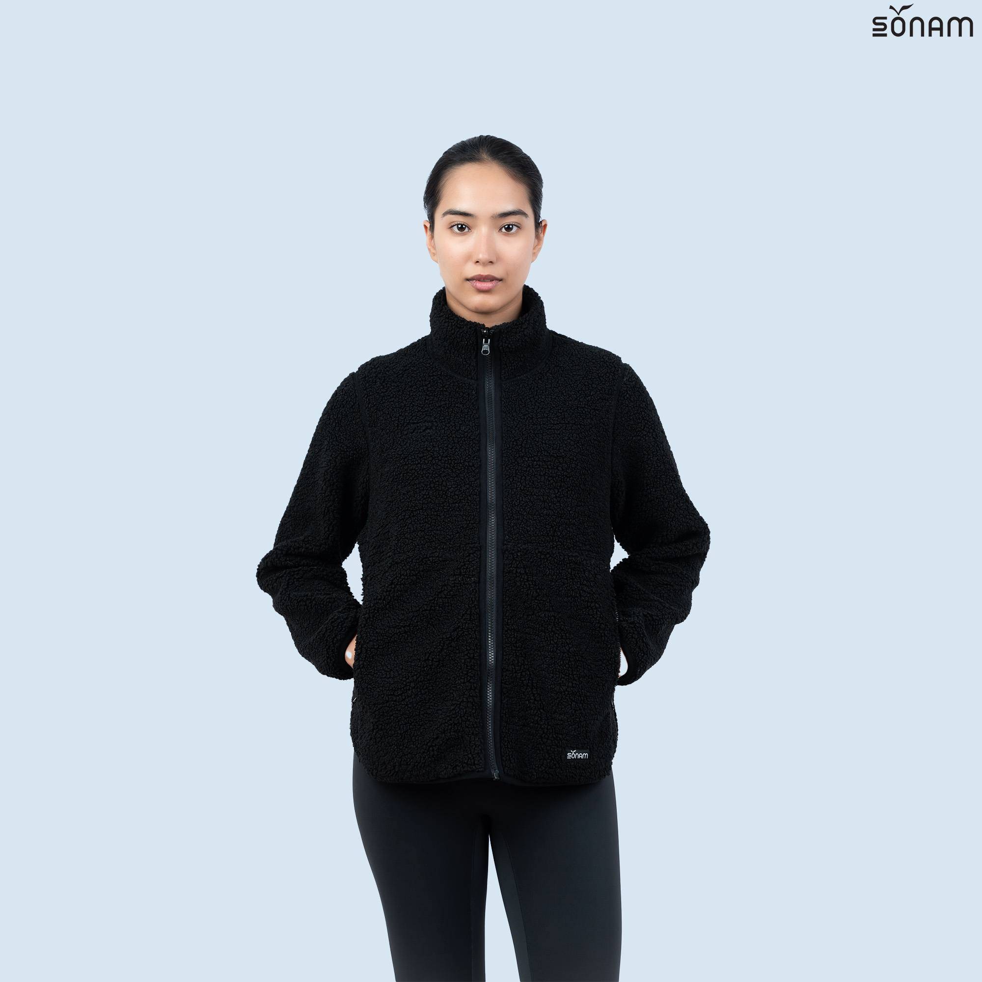 SONAM TARCHIN WOMEN'S REVERSIBLE TWO WAY FUR & FLEECE JACKET (FW2025) #2745