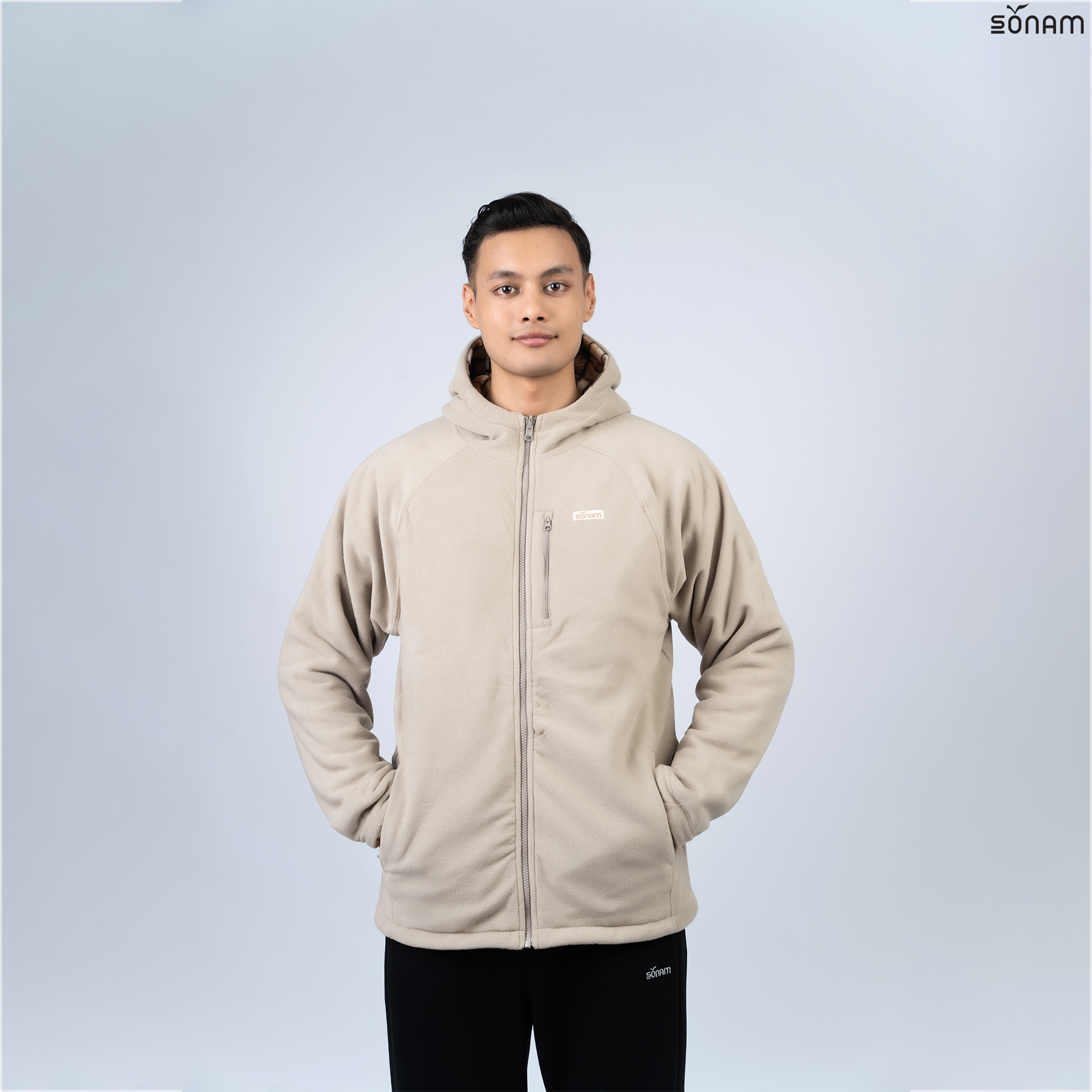 SONAM LEKSHYA MEN'S PLAID FLEECE REVERSIBLE JACKET (FW2025) #2487