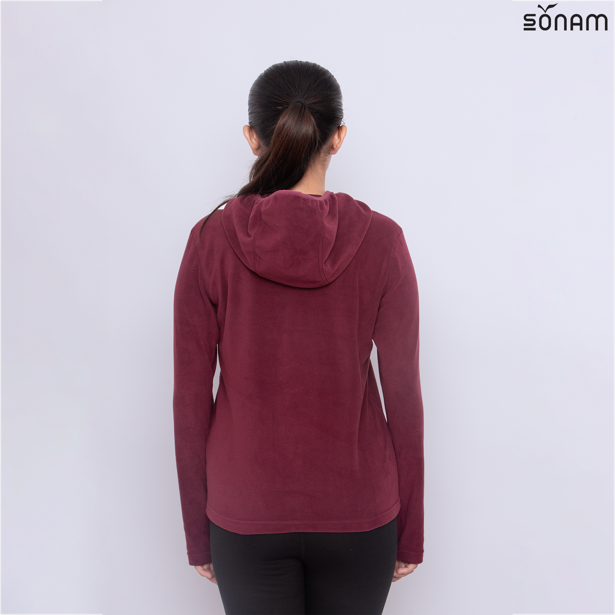 SONAM ASSAMA WOMEN'S HOODED THIN FLEECE MICROTOP (FW2024) #2444