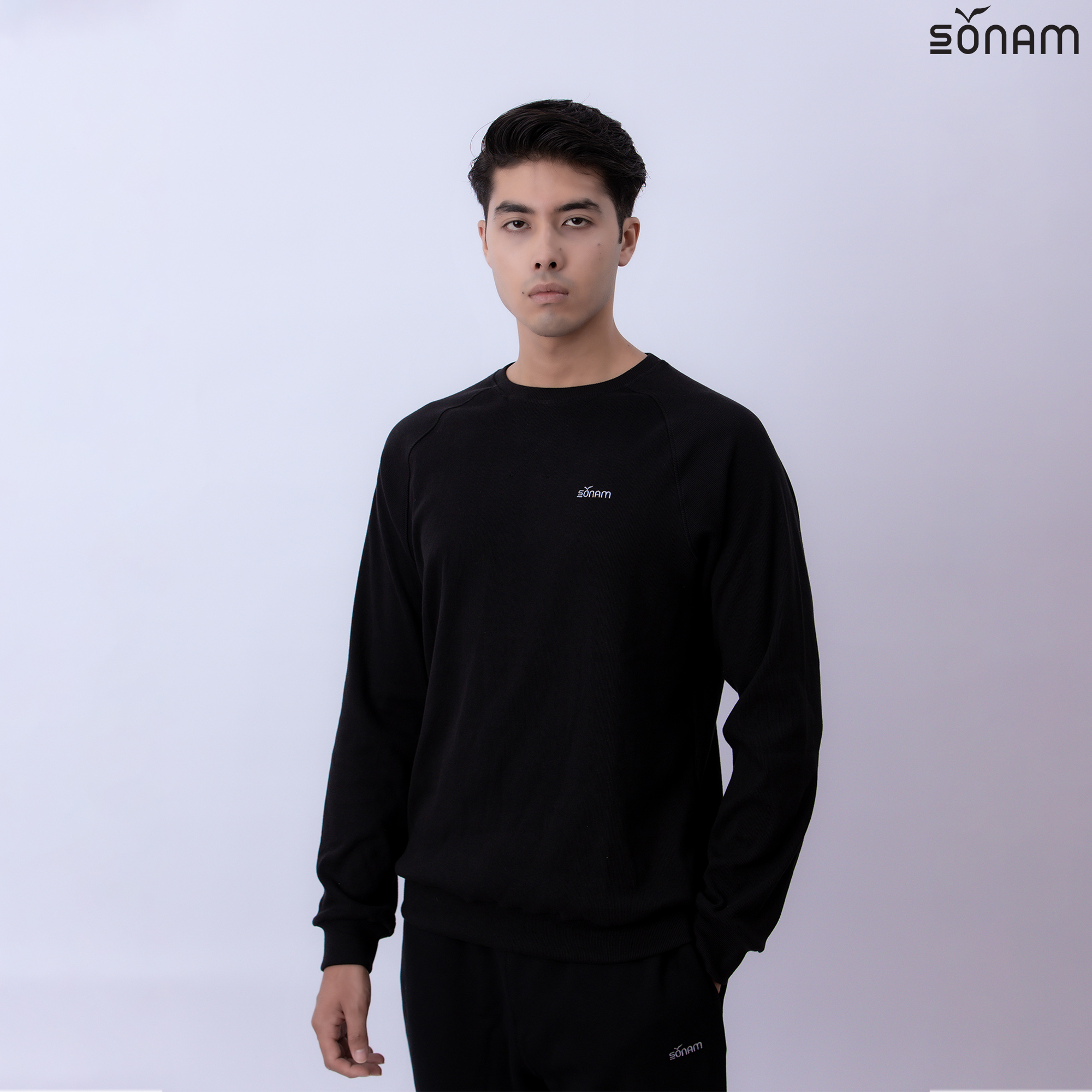 SONAM YUDRON MEN'S RIBBED SWEAT SHIRT (FW2024) #2431