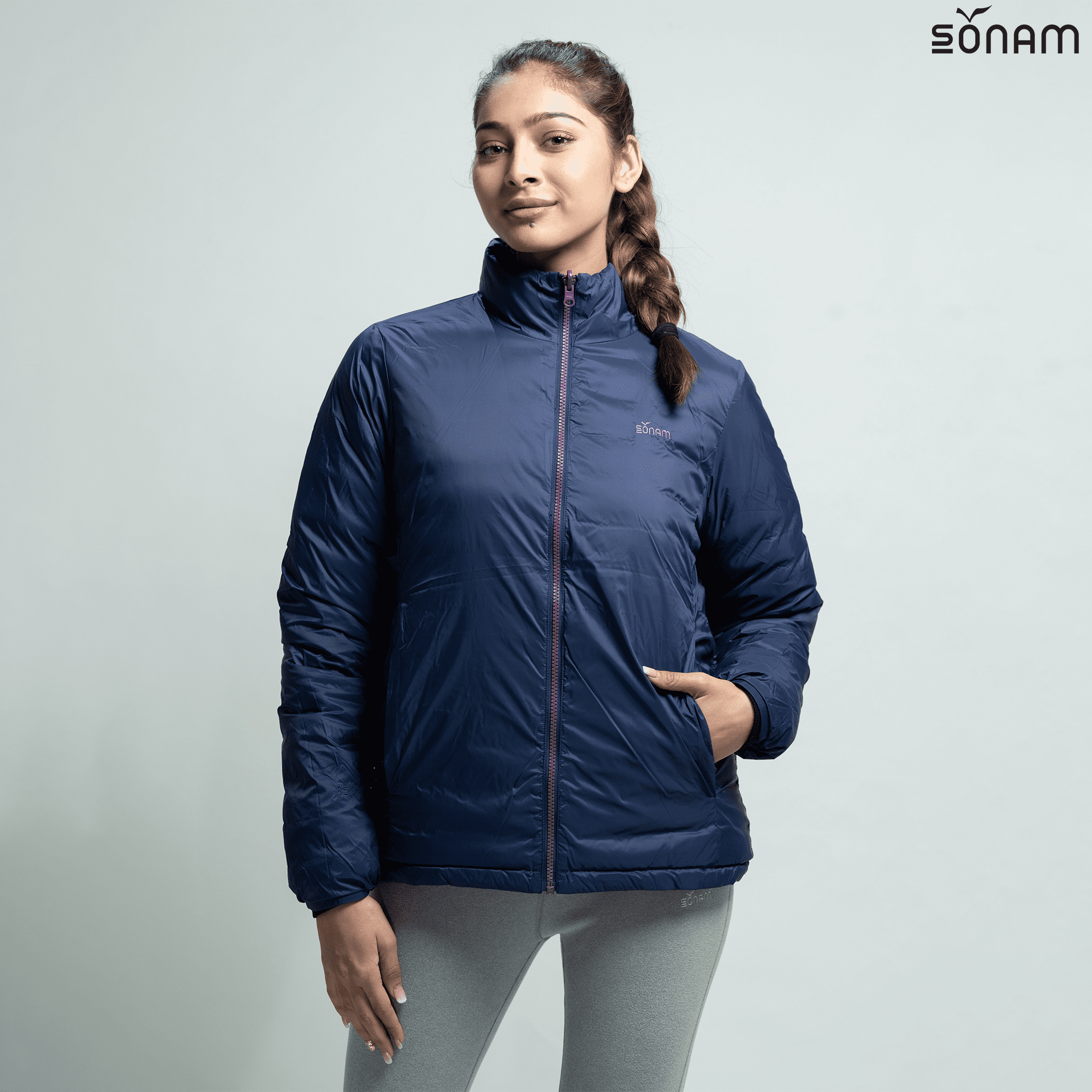 MIKENO WOMEN'S REVERSIBLE LIGHT WEIGHT DOWN JACKET #1623