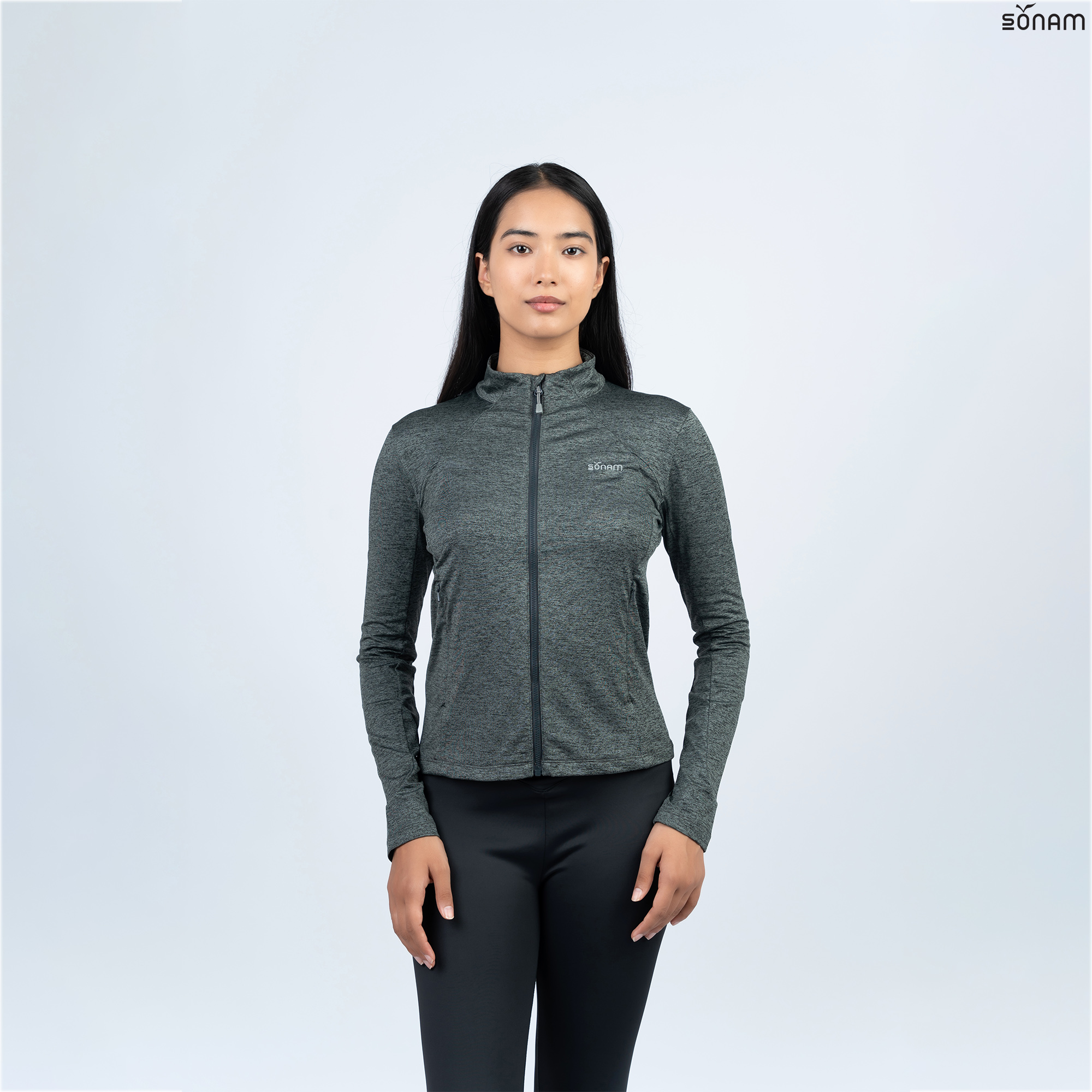 SONAM HISHE WOMEN'S MILLANGE ZIPPED JACKET (FW2025) #2716