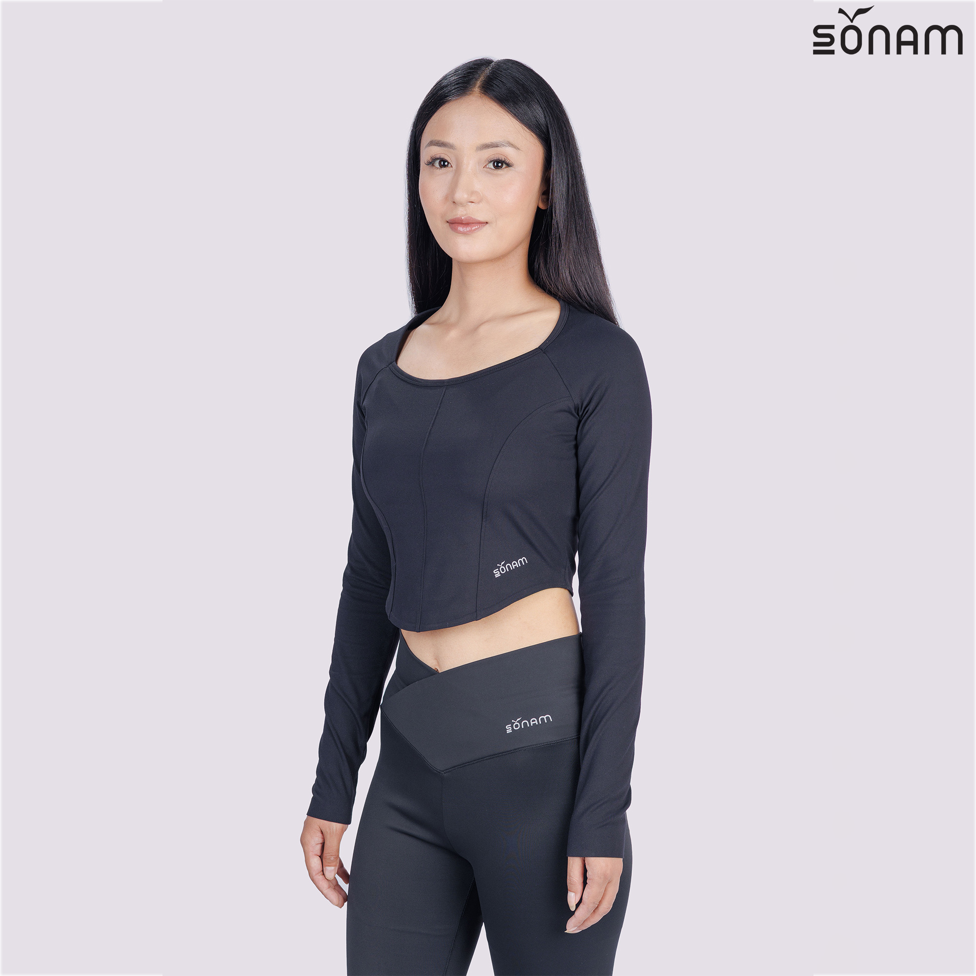 SONAM CHHURIM WOMEN'S FULL SLEEVE ACTIVE CROP TOP (SS2025) #2659