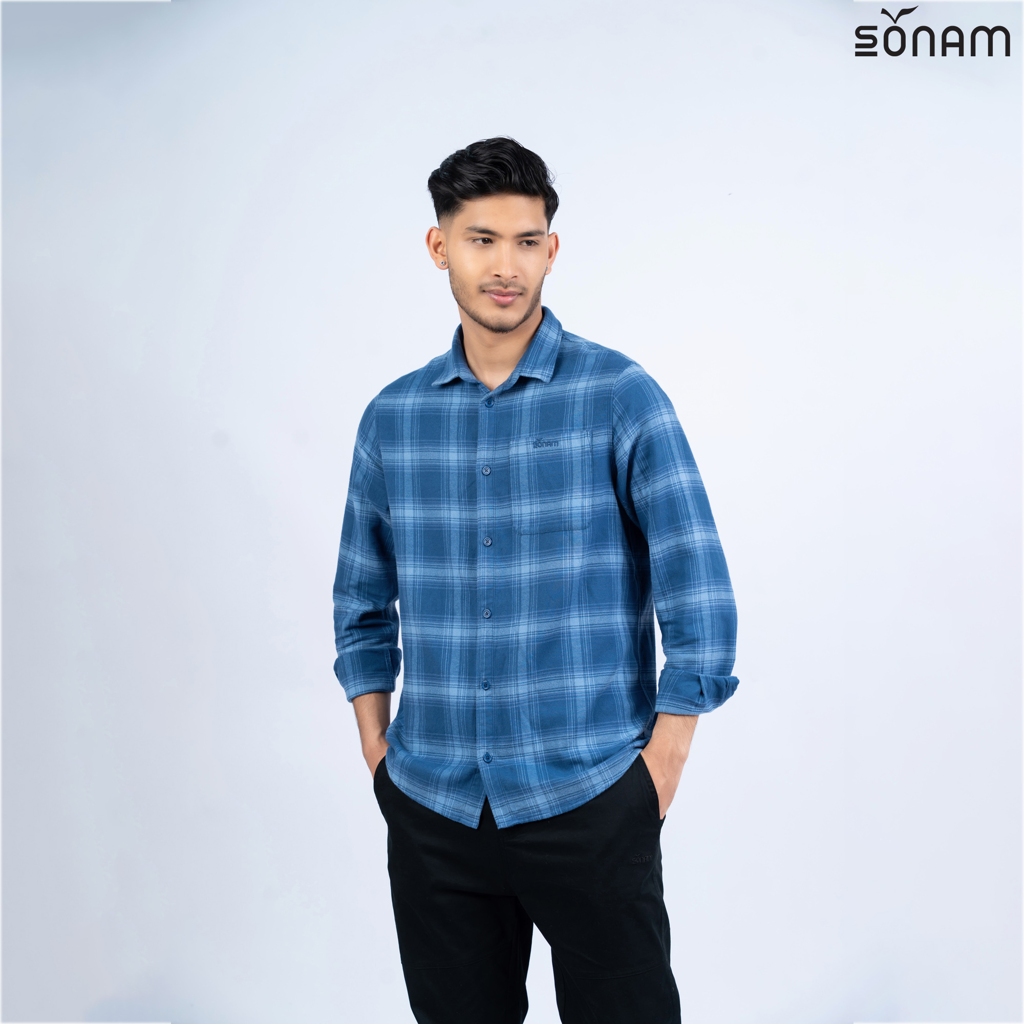 SONAM CEPHEUS MEN'S PLAID FLANNEL SHIRT (SS2026) #2831