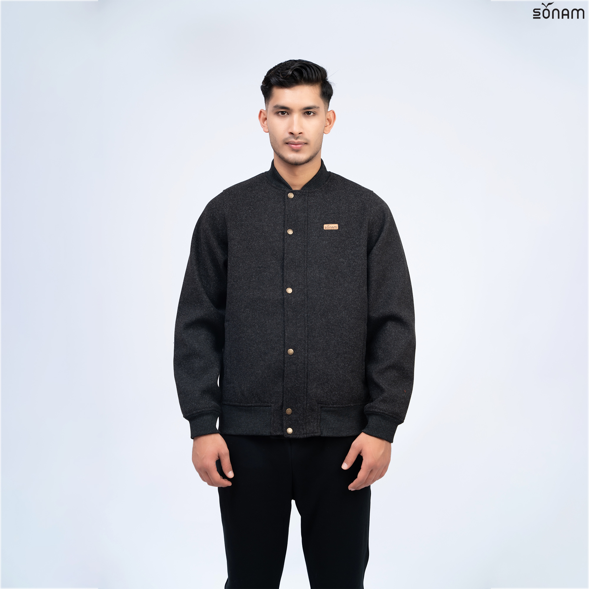 SONAM  RABSAL MEN'S WOOLEN BOMBER JACKET (FW2025) #2510