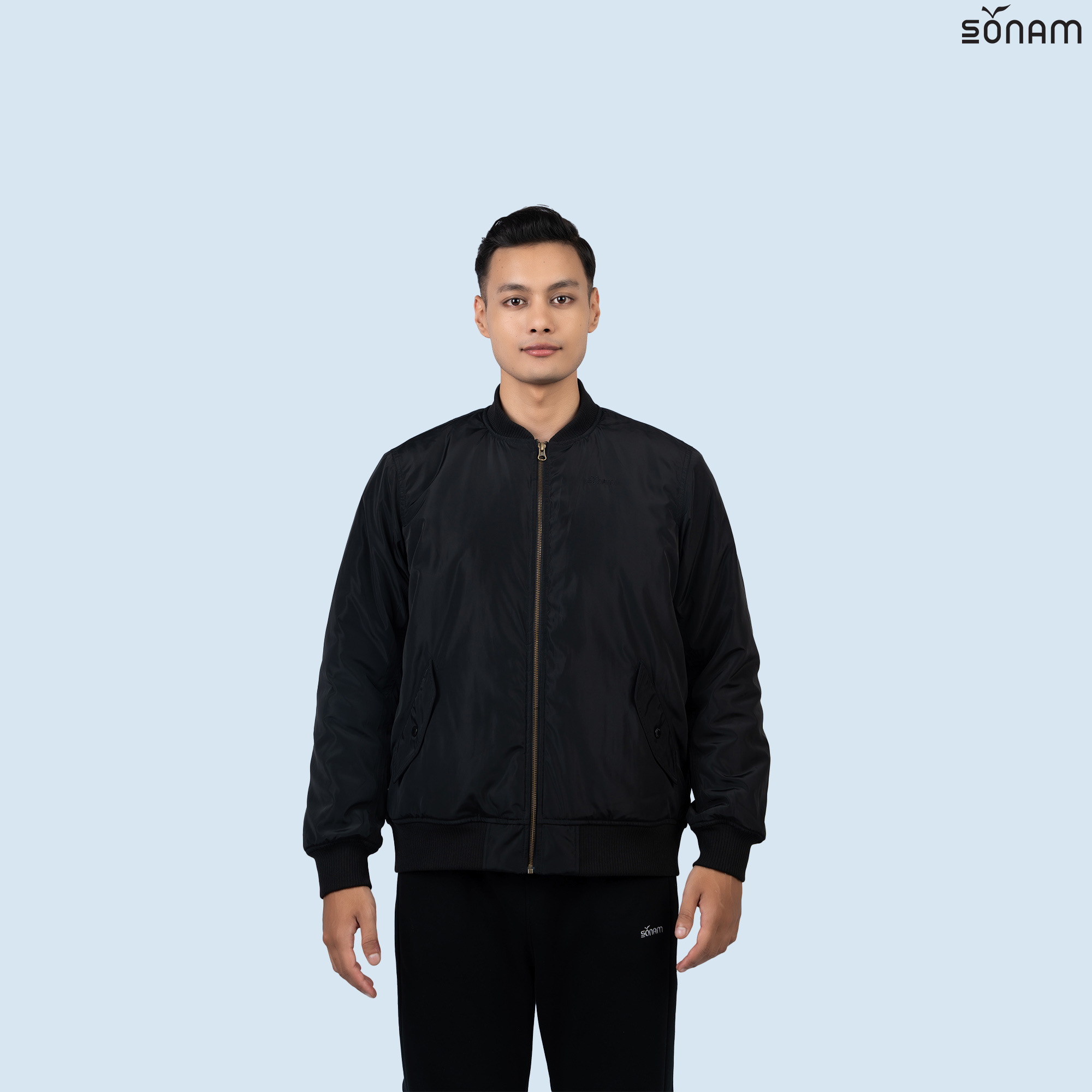 SONAM DRUKPA UNISEX SHINY JAPANESE TAFFETA 150 GSM INSULATED BOMBER JACKET (FW2025) #2774
