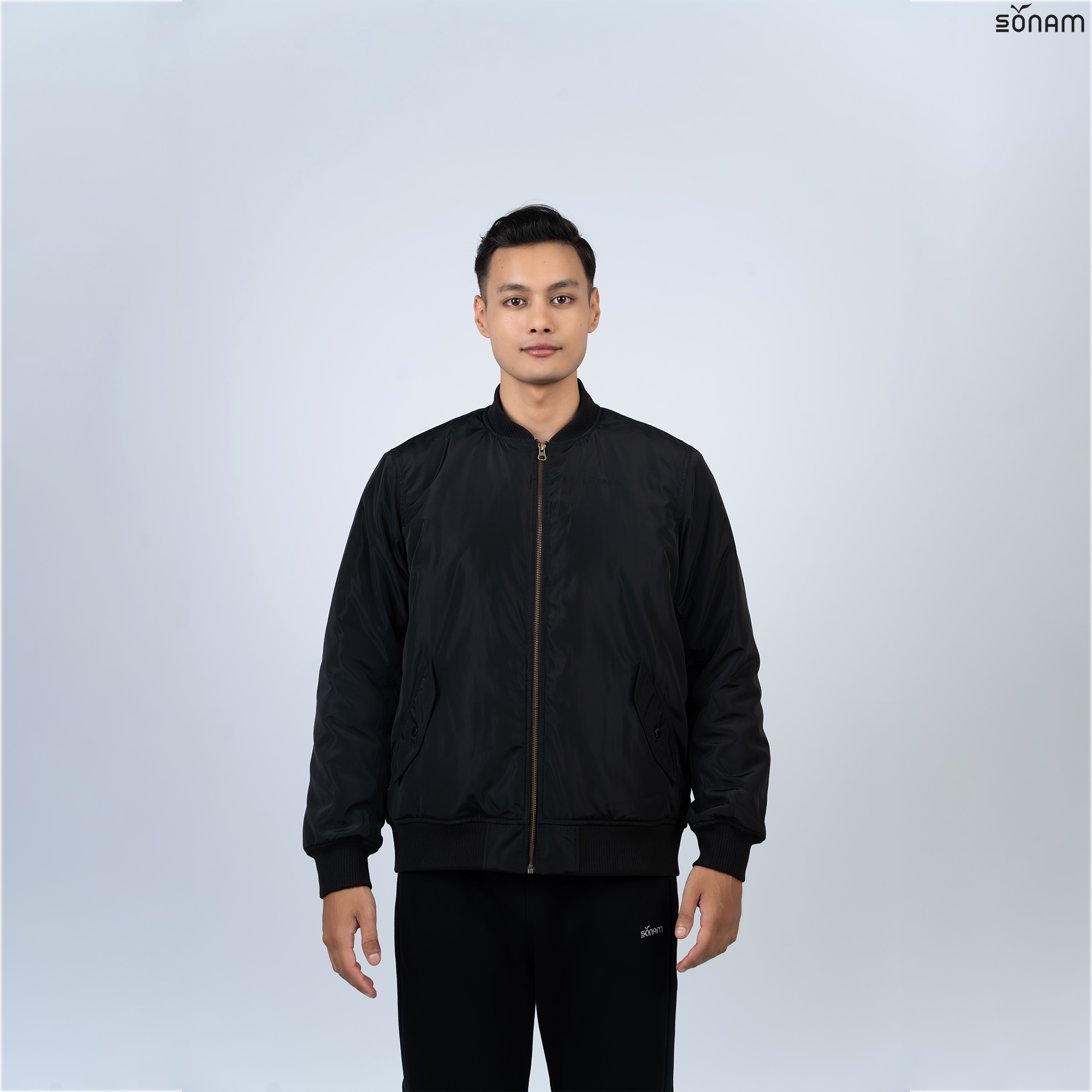 SONAM DRUKPA UNISEX SHINY JAPANESE TAFFETA 150 GSM INSULATED BOMBER JACKET (FW2025) #2774