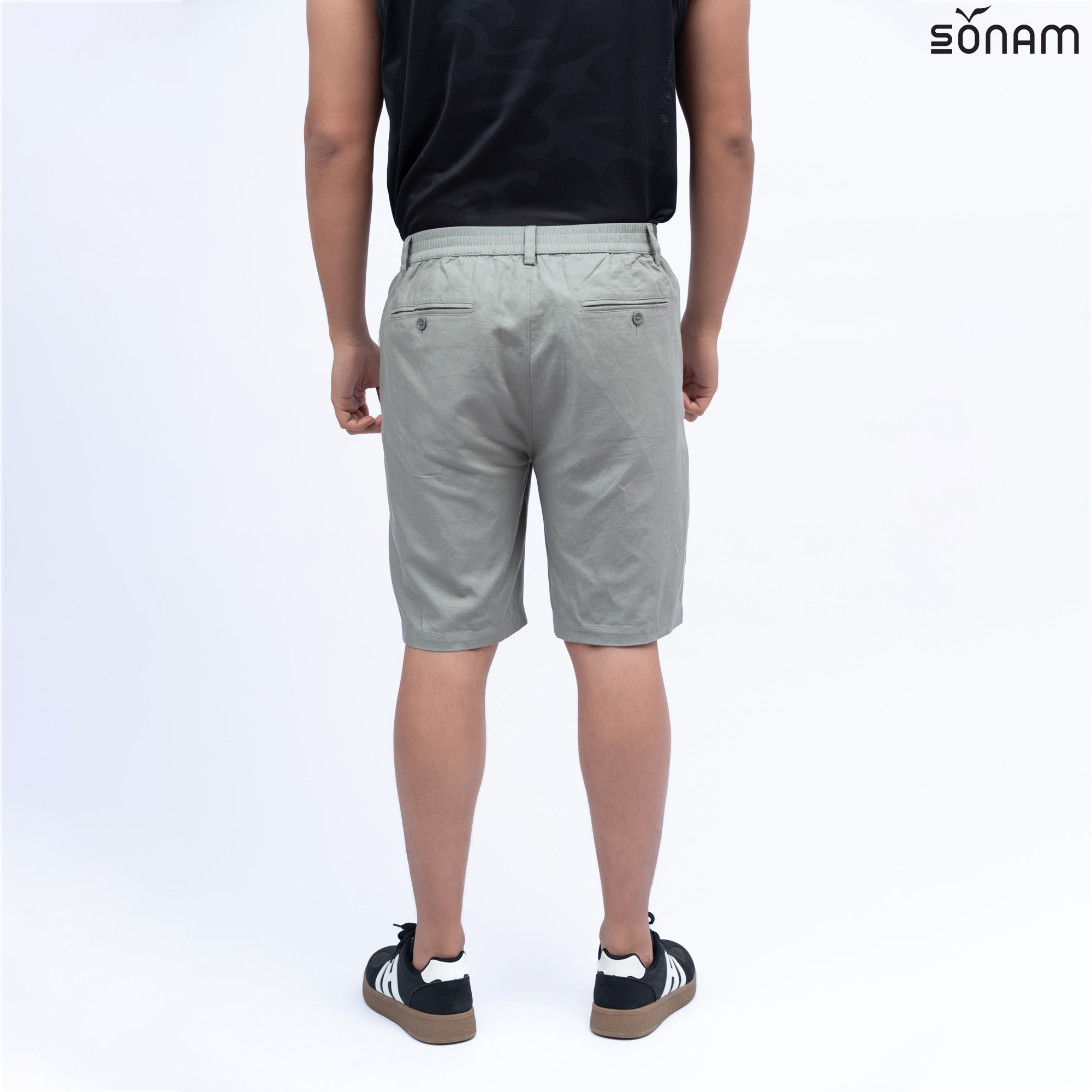 SONAM YANGRIN MEN'S LINEN BLEND SHORTS (SS2026) #2895