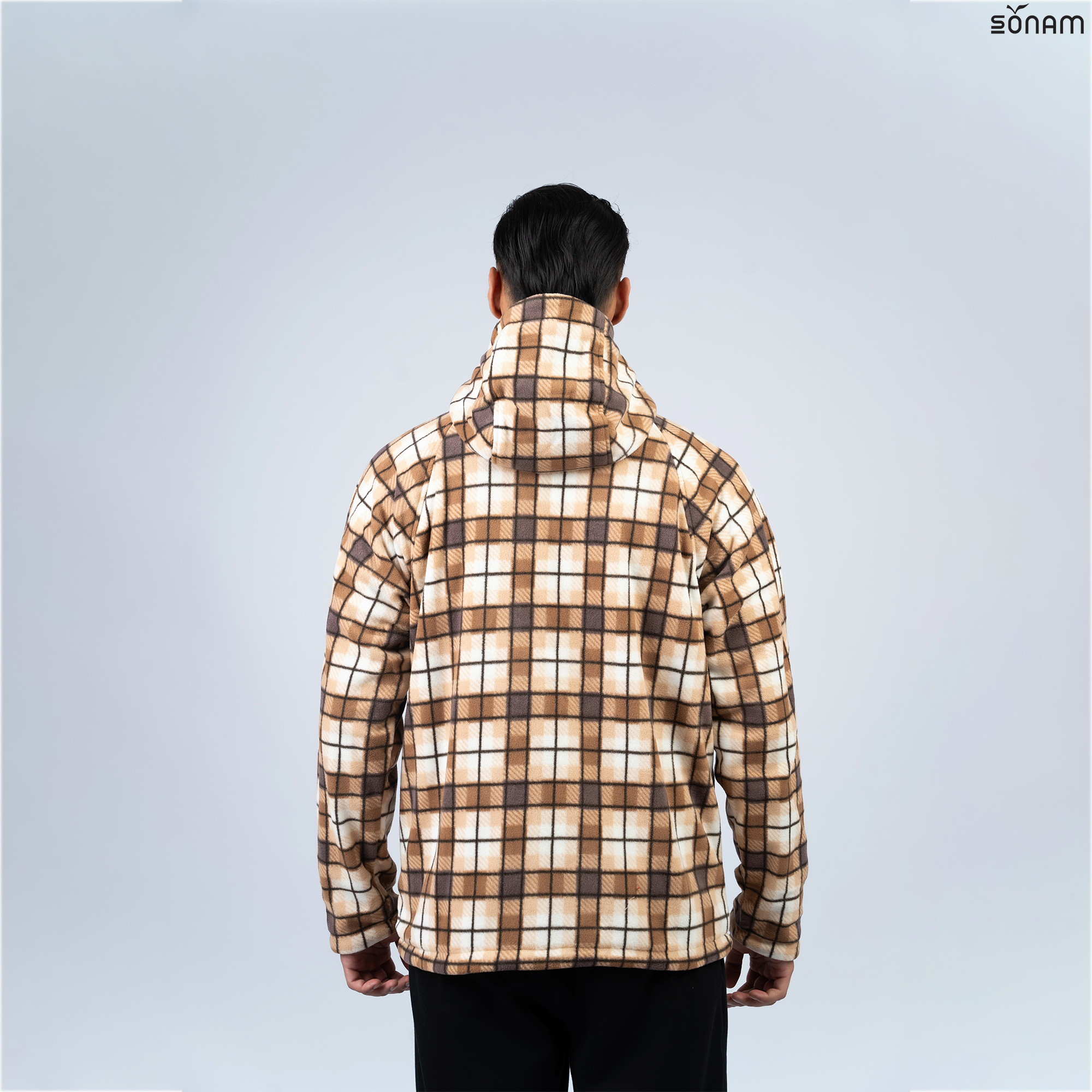SONAM LEKSHYA MEN'S PLAID FLEECE REVERSIBLE JACKET (FW2025) #2487