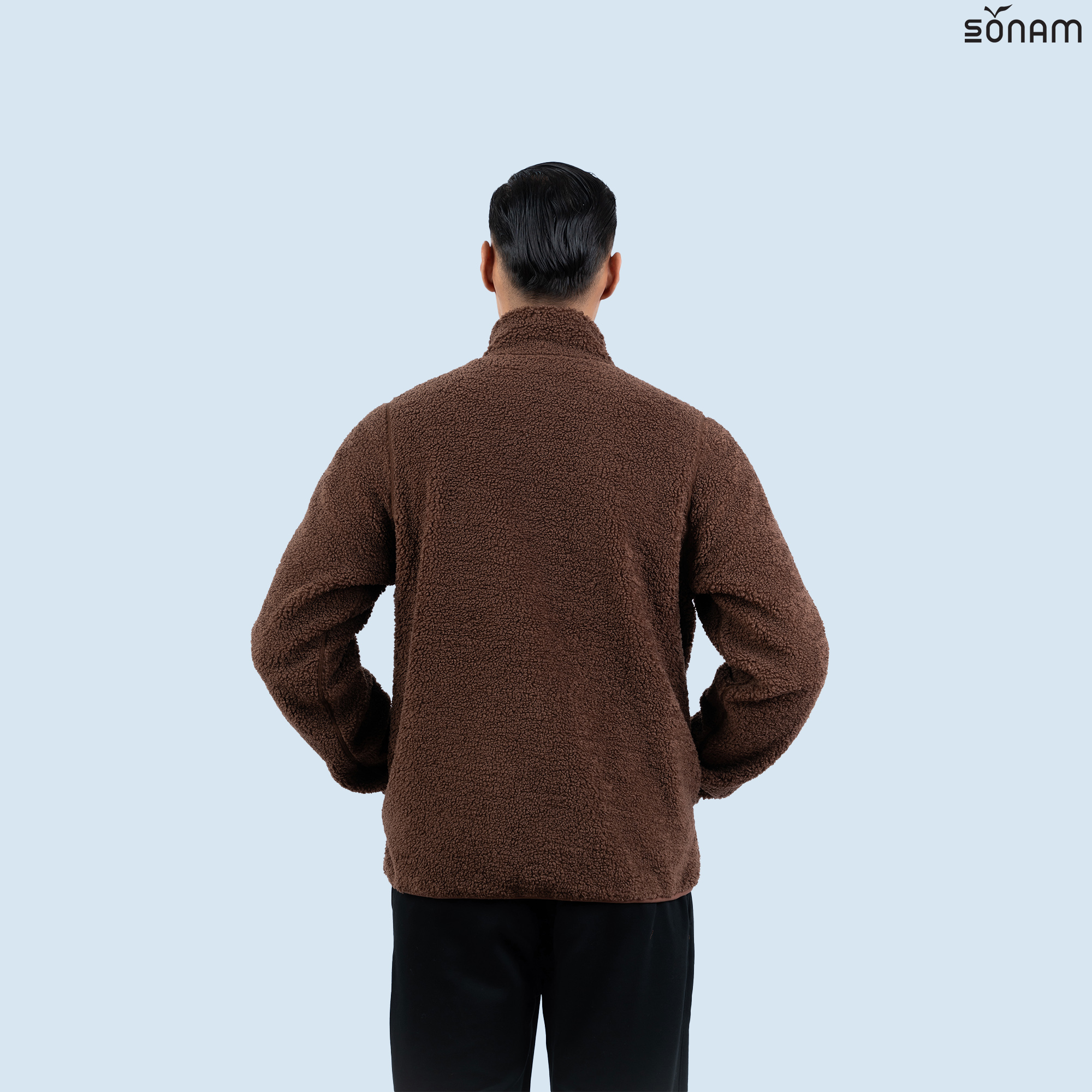 SONAM NORPHEL MEN'S REVERSIBLE TWO WAY FUR & FLEECE JACKET (FW2025) #2744