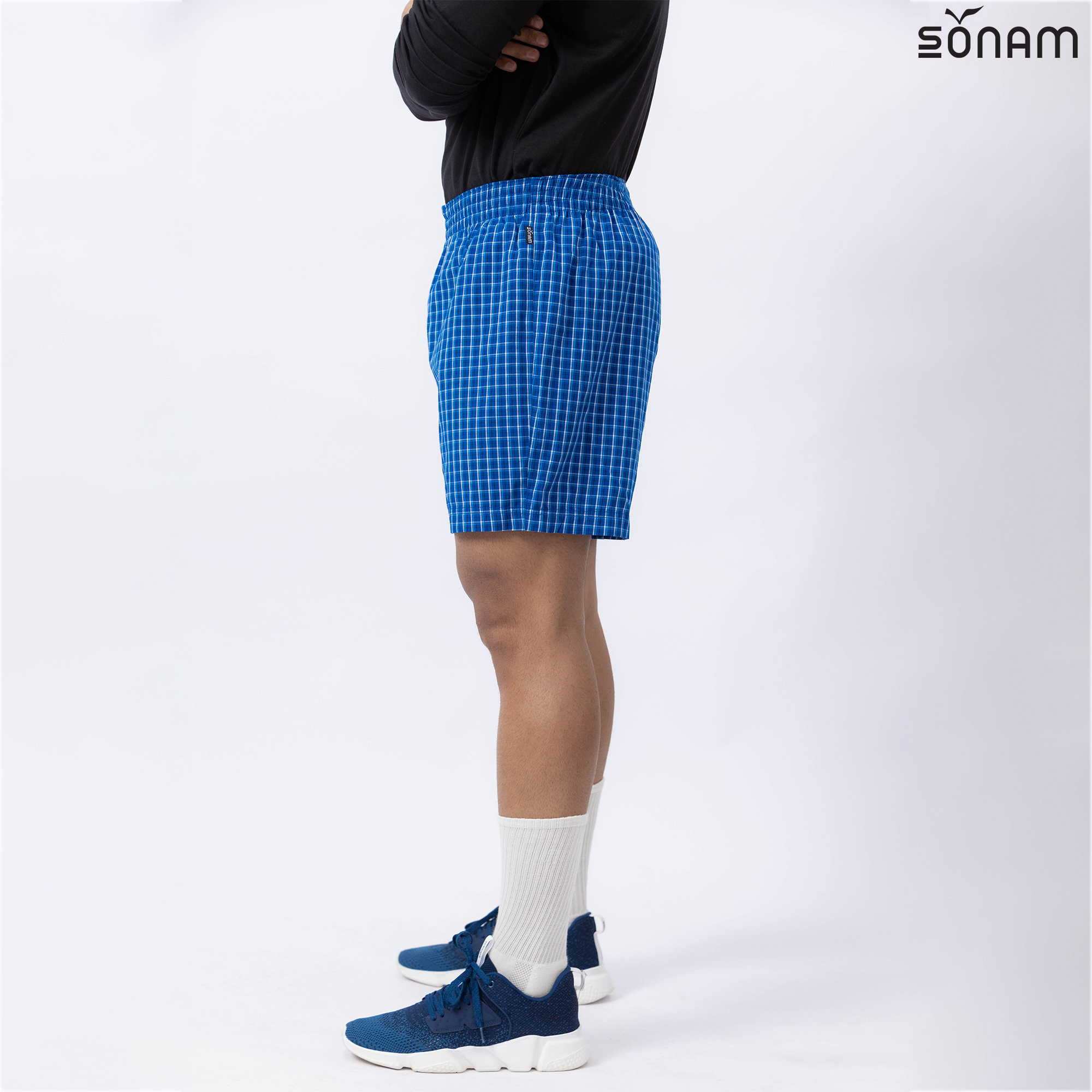 SONAM MEN'S GYURMEY COTTON CHECK TRUNKS (SS2024) #2496